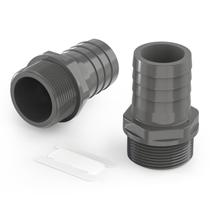 Adaptador de encaixe de tubo Conexões de mangueira farpada 2 x PVC macho NPT Adaptador de encaixe de tubo Conexões de mangueira farpada 2 x PVC macho NPT