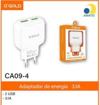 Adaptador de energia 3.1A Carregamento Rapido - A gold - A gold