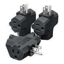 Adaptador de Energia K KASONIC com 3 Tomadas Aterradas, Kit com 3 Unidades, Preto Adaptador de Energia K KASONIC com 3 Tomadas Aterradas, Kit com 3 Unidades, Preto