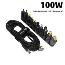 Adaptador De Energia Tipo C Para DC Universal De 100W, Conector Jack, Cabo De Carregamento Rápido Adaptador De Energia Tipo C Para DC Universal De 100W, Conector Jack, Cabo De Carregamento Rápido
