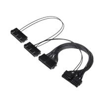 Adaptador De Extensão De Cabo De Alimentação PSU De 30cm ATX 24-Pinos Macho Para 3 Fêmeas Divisor De