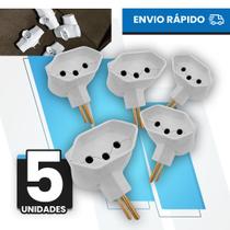 Adaptador de extensão plugue Tomada alimentação Bivolt universal com 10 Benjamim 10A/20A Pino Maciço