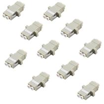 Adaptador de fibra óptica YIENFBEV LC para LC Duplex monomodo, pacote com 10