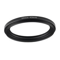 Adaptador de filtro Step Up Ring GZNLY 52 mm a 43 mm Black Metal