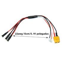 Adaptador de fio fêmea XT60 carga chumbo, 22awg, 15cm, 3x1s, Lipo MCX, MSR, 1 2Pcs