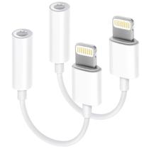 Adaptador de fone de ouvido DESOFICON Lightning para 3,5 mm, pacote com 2
