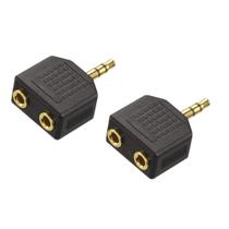 Adaptador de fone de ouvido Y Splitter VCE 3,5 mm macho para fêmea dupla
