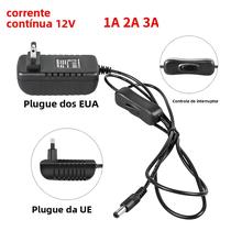 Adaptador De Fonte De Alimentação 12V 1A 2A 3A Interruptor Plugue EU/US Para Iluminação De Fita LED