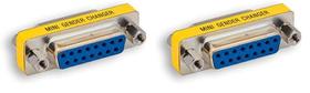Adaptador de Género Cablelera ZAGA1677FF DB15 Hembra a DB15 Hembra