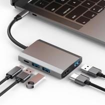 Adaptador de hub básico TW5A 5 em 1 USB-C para 3 USB 3.0+tipo C+HDMI Adaptador de hub básico TW5A 5 em 1 USB-C para 3 USB 3.0+tipo C+HDMI