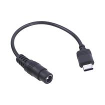 Adaptador De Jack De Alimentação DC Tipo-C Fêmea Para 5.5x2.1 Macho Cabo Conversor USB Tipo C