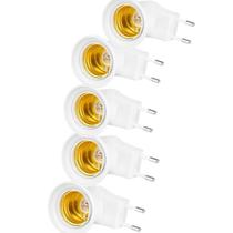 Adaptador de Lâmpada Tomada Botão liga e Desliga Bocal Soquete E27