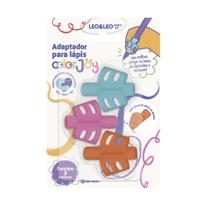Adaptador de Lápis com Encaixe de Dedo Color Joy Blister C/ 3 Peças Leo&Leo Leonora - 10182 Adaptador de Lápis com Encaixe de Dedo Color Joy Blister C/ 3 Peças Leo&Leo Leonora - 10182