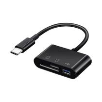 Adaptador de Leitor de Cartão 3 em 1 Tipo C - SD, TF e USB OTG para Huawei