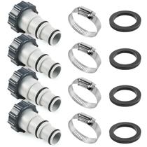 Adaptador de mangueira de piscina A com colar para bombas Intex, pacote com 4