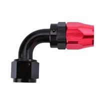 Adaptador de Mangueira Giratório de Alumínio - An4, An6 e An8 - Vermelho e Preto