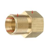 Adaptador De Mangueira Para Lavadora De Pressão M22 Macho Para M22 Fêmea Em Latão 14 15mm