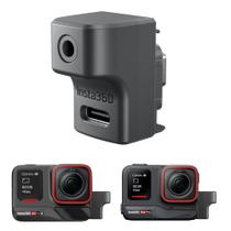 Adaptador de microfone CYNOVA Insta 360 Mic 2 em 1 tipo C e 3,5 mm