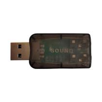 Adaptador De Microfone E Placa De Som USB Externa 3D Para PC Desktop Plug And Play