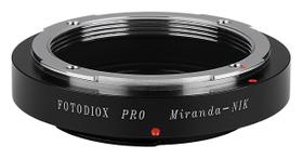 Adaptador de montagem de lente Fotodiox Pro para lente Miranda para câmeras DSLR Nikon F-Mount Adaptador de montagem de lente Fotodiox Pro para lente Miranda para câmeras DSLR Nikon F-Mount