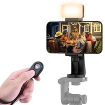 Adaptador de montagem em tripé para telefone Zttopo Universal com controle remoto e luz Adaptador de montagem em tripé para telefone Zttopo Universal com controle remoto e luz