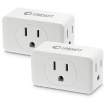 Adaptador de parede Outlet Multi Plug Unidapt 3 Outlet, pacote com 2
