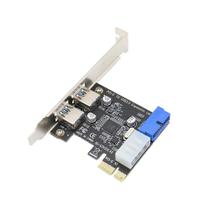 Adaptador De Placa De Controle PCI Express USB 3.0 Com 2 Portas, Conector De 4 Pinos E 20 Pinos