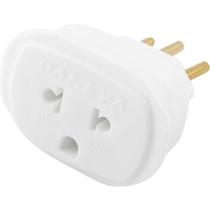 Adaptador de Plugue 1662 para 3 Pinos Redondos com Corrente Até 10A 250V~ Bivolt Branco Daneva Adaptador de Plugue 1662 para 3 Pinos Redondos com Corrente Até 10A 250V~ Bivolt Branco Daneva