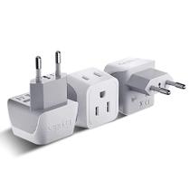 Adaptador de plugue de viagem Ceptics Europe Adaptador de alimentação tipo C