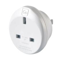 Adaptador de plugue: Go Travel UK para os EUA, entrada tipo G, saída tipo B