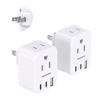 Adaptador de plugue HANYCONY US para o Japão com 2 saídas e 3 portas USB