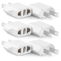 Adaptador de plugue Mikwoab Europe para EUA 220V a 110V Tipo A branco