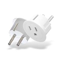 Adaptador de plugue OREI American USA para europeu tipo E/F, pacote com 2 Adaptador de plugue OREI American USA para europeu tipo E/F, pacote com 2