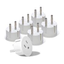Adaptador de plugue OREI American USA para europeu tipo E/F, pacote com 6