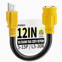 Adaptador de plugue para gerador de RV Vockjour 30A 125V 1875W 12cm Adaptador de plugue para gerador de RV Vockjour 30A 125V 1875W 12cm