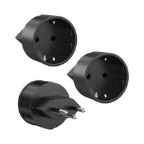 Adaptador De Plugue Suíço 3 Pinos 10A 250V EU Para Suíça, Alemanha, França, Tomada Elétrica De