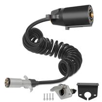 Adaptador de reboque Agrieyes de 7 pinos a 6 pinos, cabo enrolado de 2,5 m Adaptador de reboque Agrieyes de 7 pinos a 6 pinos, cabo enrolado de 2,5 m