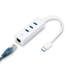 Adaptador de Rede Portátil com 3 Portas USB 3.0 e 1 Porta Gigabit Ethernet RJ45