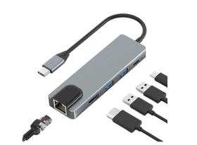 Adaptador de rede tipo-c kapbom ka-6050 compatível com mac +hub