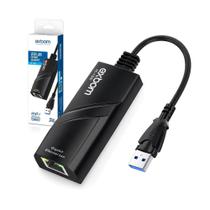 Adaptador de Rede USB 3.0 RJ45 Ethernet Gigabit Exbom Plug & Play UL-1200