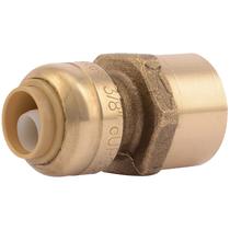Adaptador de redução FNPT SharkBite Brass Push 3/8" x 1/2" Adaptador de redução FNPT SharkBite Brass Push 3/8" x 1/2"