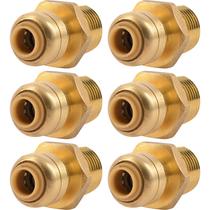 Adaptador de redução SharkBite U110LF 1/4" x 1/2" MNPT Brass Adaptador de redução SharkBite U110LF 1/4" x 1/2" MNPT Brass