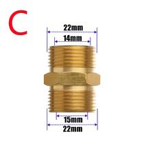 Adaptador de Rosca Macho para Arruela de Alta Pressão, Conexão de Mangueira, M22, 14mm ou 15mm