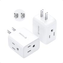 Adaptador de saída TROND de 2 pinos a 3 pinos, pacote com 2 pinos, branco