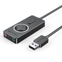 Adaptador de Som Usb Headset P2 Fone Microfone Vention 1m