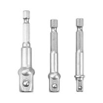 Adaptador De Soquete De Aço Cromo Vanádio 1/4 3/8 1/2 Polegada Com Extensão E Conjunto De Bits