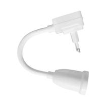 Adaptador De Soquete De Luz E27 Em Aço Inoxidável Flexível Com Plugue Direto EU/US