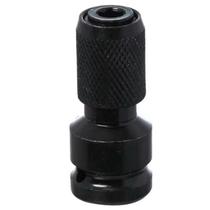 Adaptador De Soquete Para Chave De Impacto 1/2 Em Bits De 1/4 Preto Adaptador De Soquete Para Chave De Impacto 1/2 Em Bits De 1/4 Preto