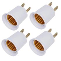 Adaptador de soquete Srovil E26/E27 para soquete de lâmpada 660W 125V, pacote com 4 Adaptador de soquete Srovil E26/E27 para soquete de lâmpada 660W 125V, pacote com 4