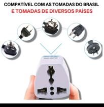 Adaptador de soquete universal padrão europeu do Reino Unido para o Brasil